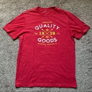 Banana Republic vintage shirt mens medium red with yellow graphic